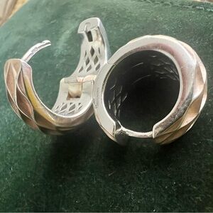 Breuning Two-Tone Hoop Earrings